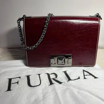 FURLA MIMI 미니 크로스바디 숄더백 보르도 체인