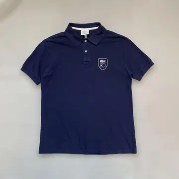 라코스테 반팔 피케 셔츠 네이비 16 자수 로고 악어 프랑스