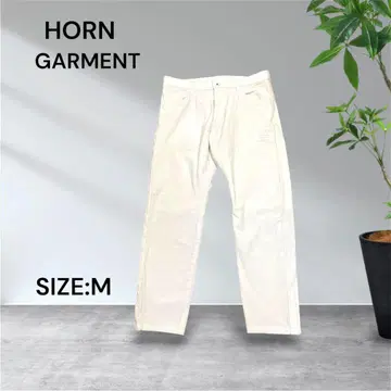 3117 HORN GARMENT 남성용 골프 팬츠 화이트 M 사이즈