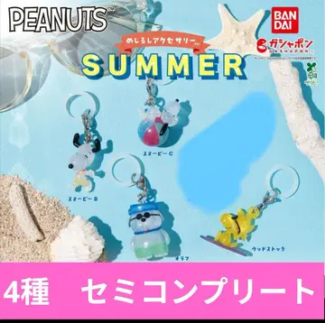 PEANUTS 메지루시 액세서리 SUMMER 4종 세트 세미 컴플리트