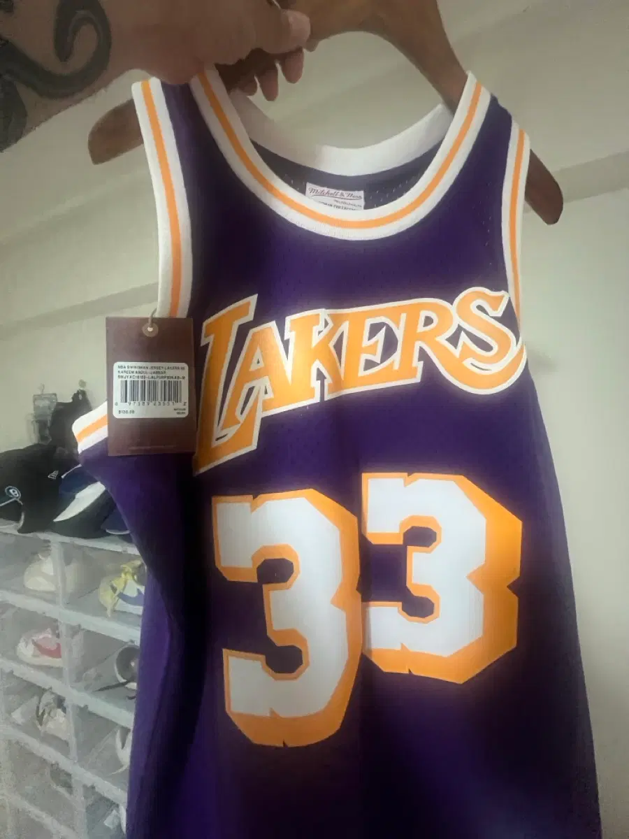 미첼앤네스 nba LA레이커스 카림 압둘자바 져지