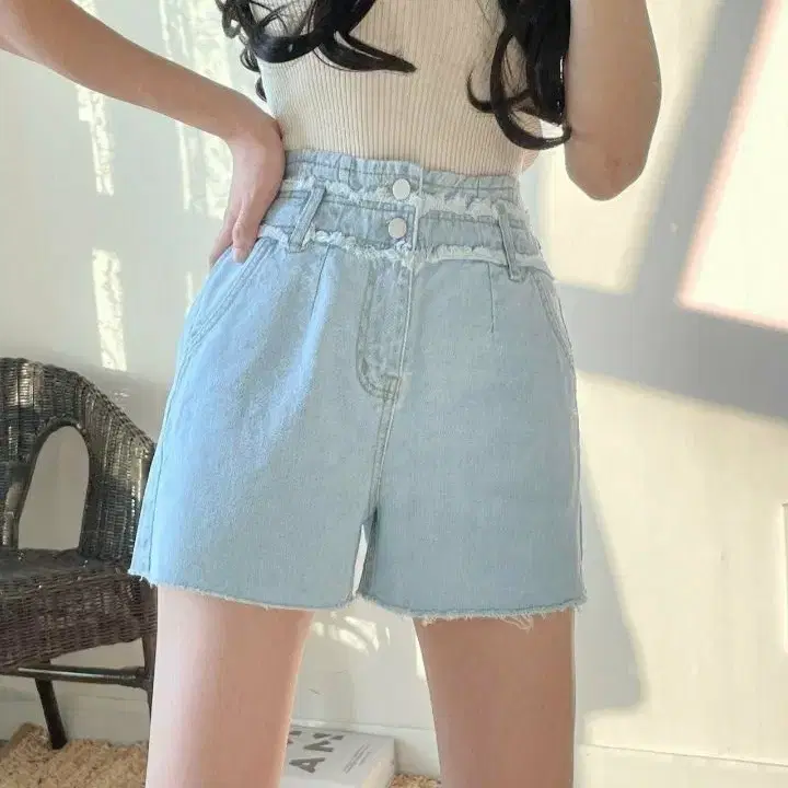 ~30)연청뒷밴딩반바지 새거 13000(세일)