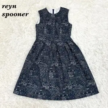 [ 새상품급 ] reyn spooner 올 패턴 A라인 플레어 원피스 M