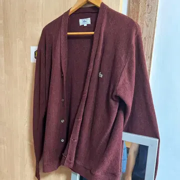 IZOD LACOSTE 가디건 버건디 L 사이즈 오래된