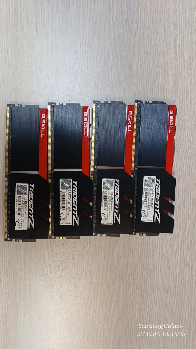 지스킬 트라이던트Z DDR4-3400 8GBx4개 32GB 정품