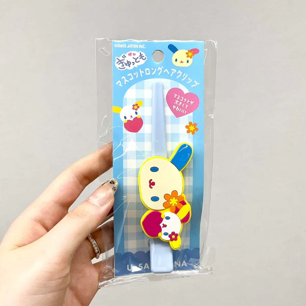 산리오 일본정품 우사하나 앞머리핀 헤어핀 머리핀