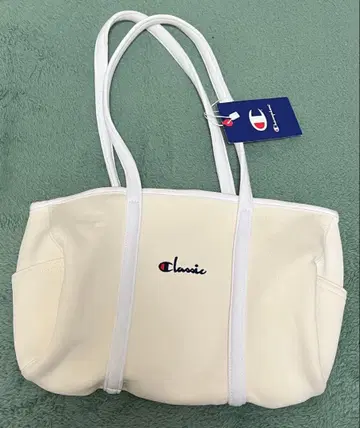 Champion x GLOWNY 콜라보 토트백 화이트