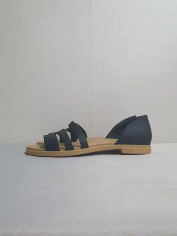 230mm 크록스 툴룸 오픈 플랫 샌들 블랙 베이지