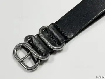 러그 폭 18mm 천연 가죽 NATO 스트랩 가죽 벨트 블랙 밴딩