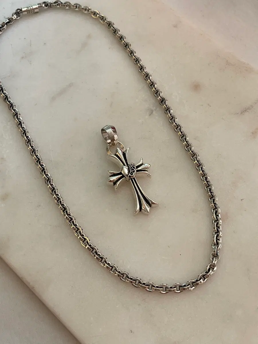 Chrome hearts cross heart pendant