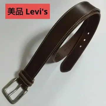 새상품급 Levi's 리바이스 두꺼운 고급 가죽 벨트 브라운