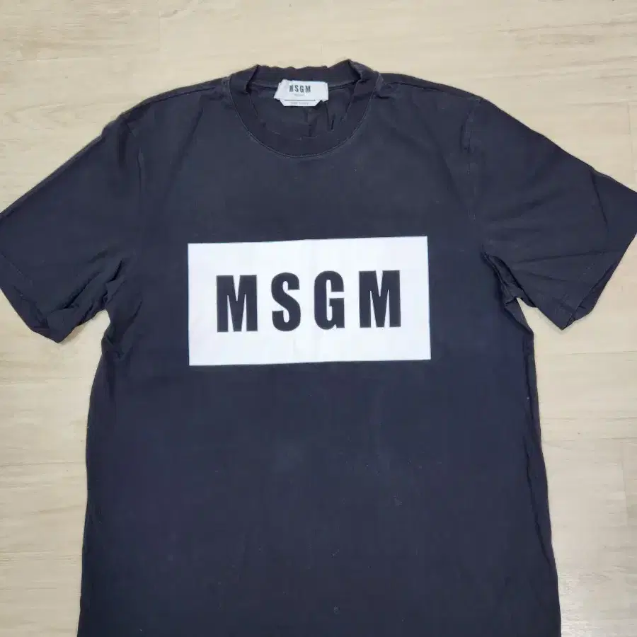 MSGM 로고 반팔 티셔츠 블랙