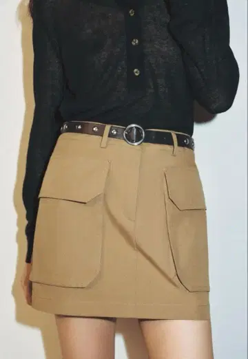 ZARA 벨트 카고 미니 스커트 마에논 착용