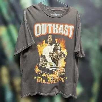 [레어] OUTKAST 랩 티셔츠 Ms.Jackson 블랙 L