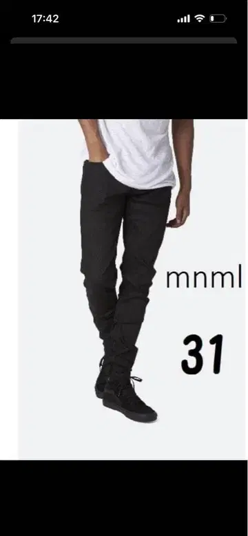 mnml 스키니 데님 블랙 31인치