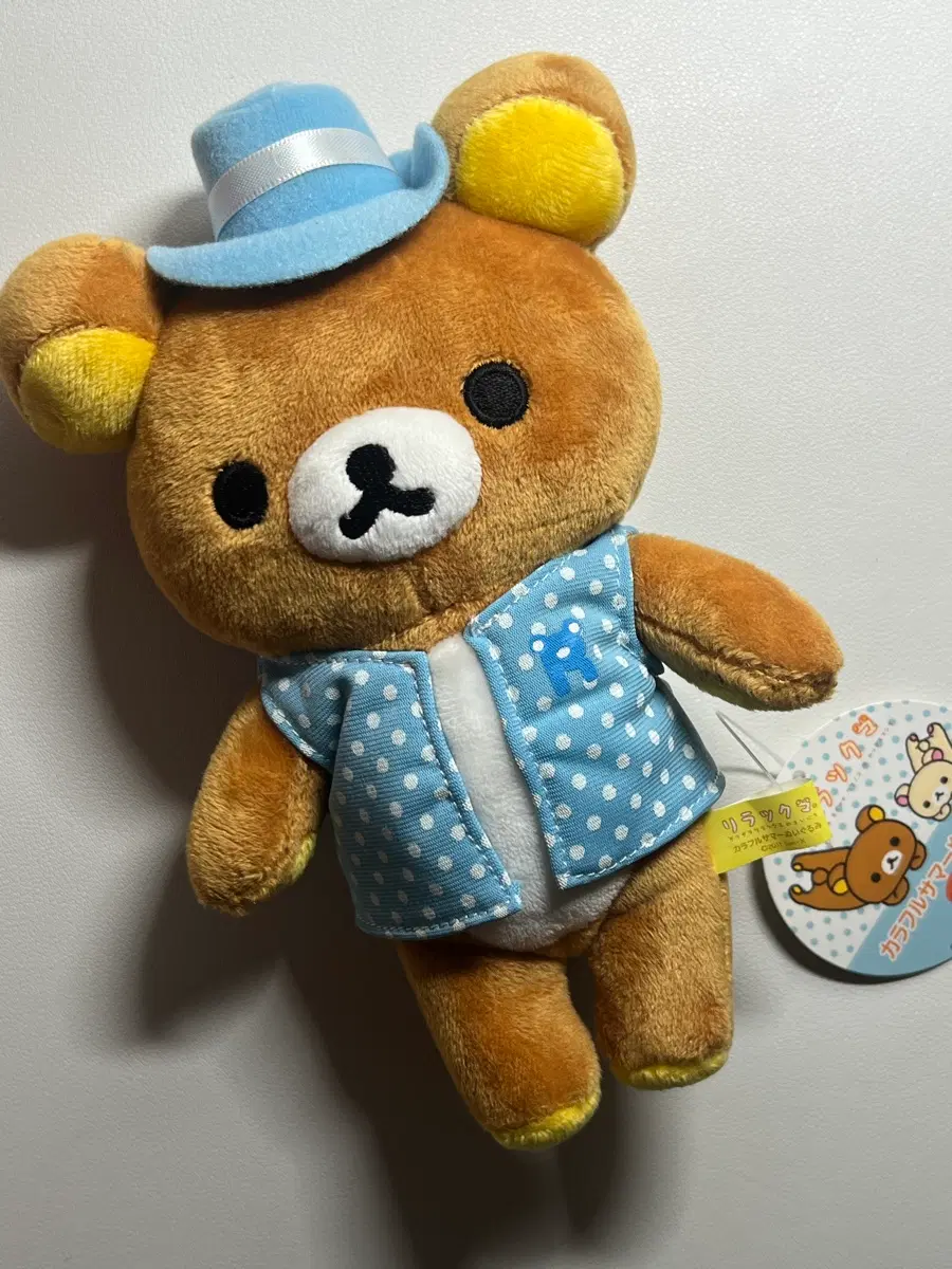산엑스 고전 리락쿠마 땡땡이 모자 인형