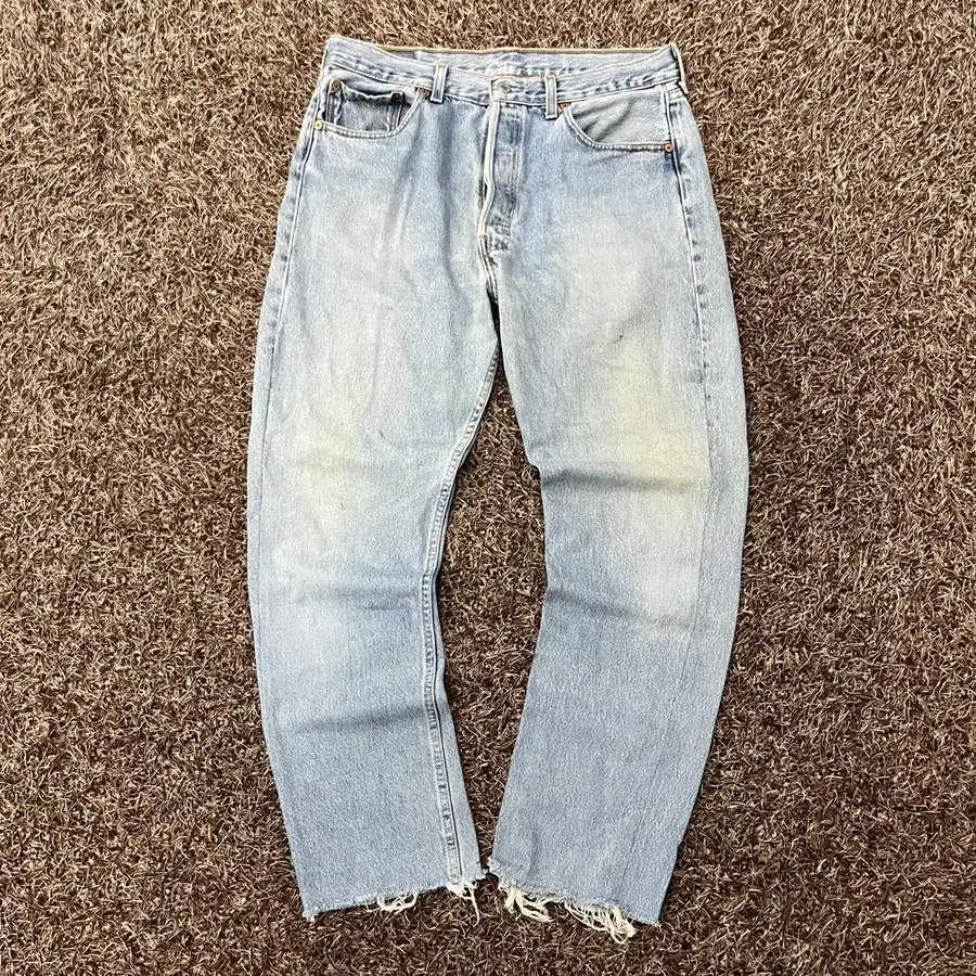 34 리바이스 501 USA 워싱 데님 팬츠