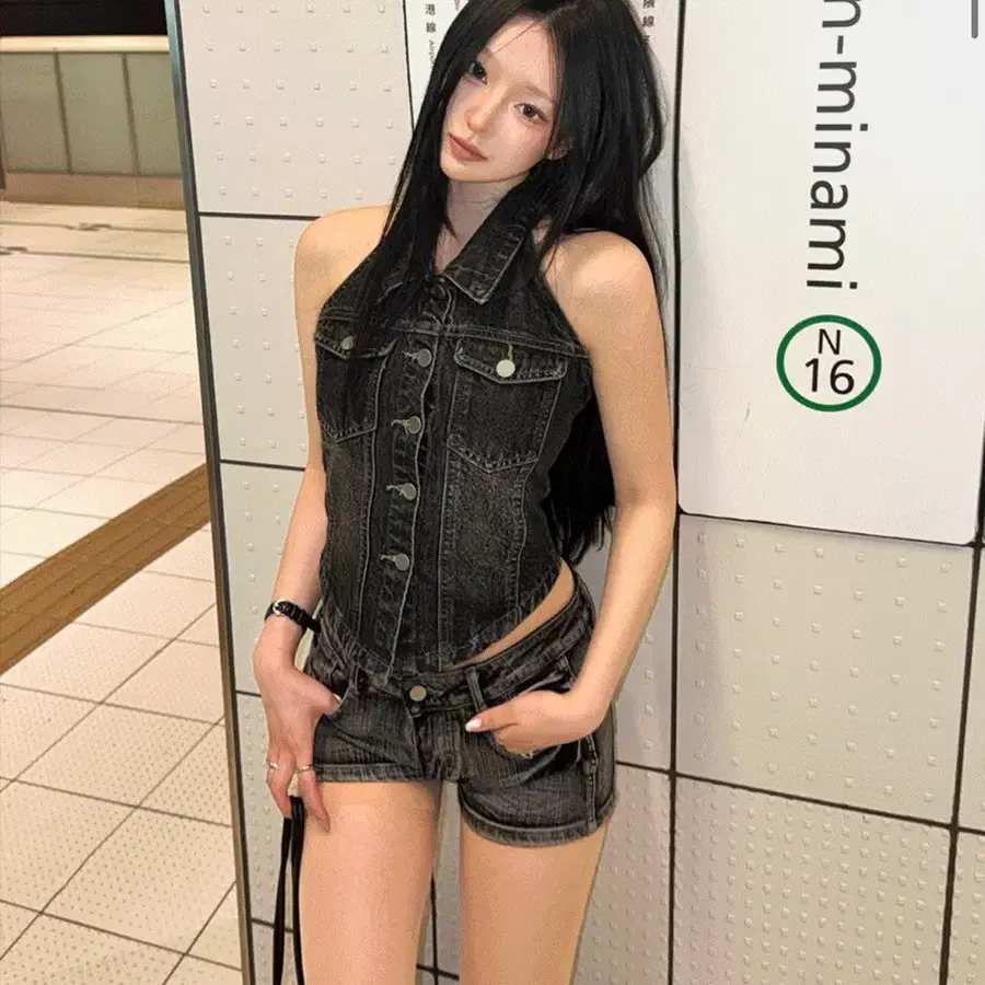 L) 하츠코시 다크샌드 워싱 숏팬츠