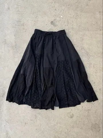 Filo e Filo 패치워크풍 스커트 블랙 모리걸