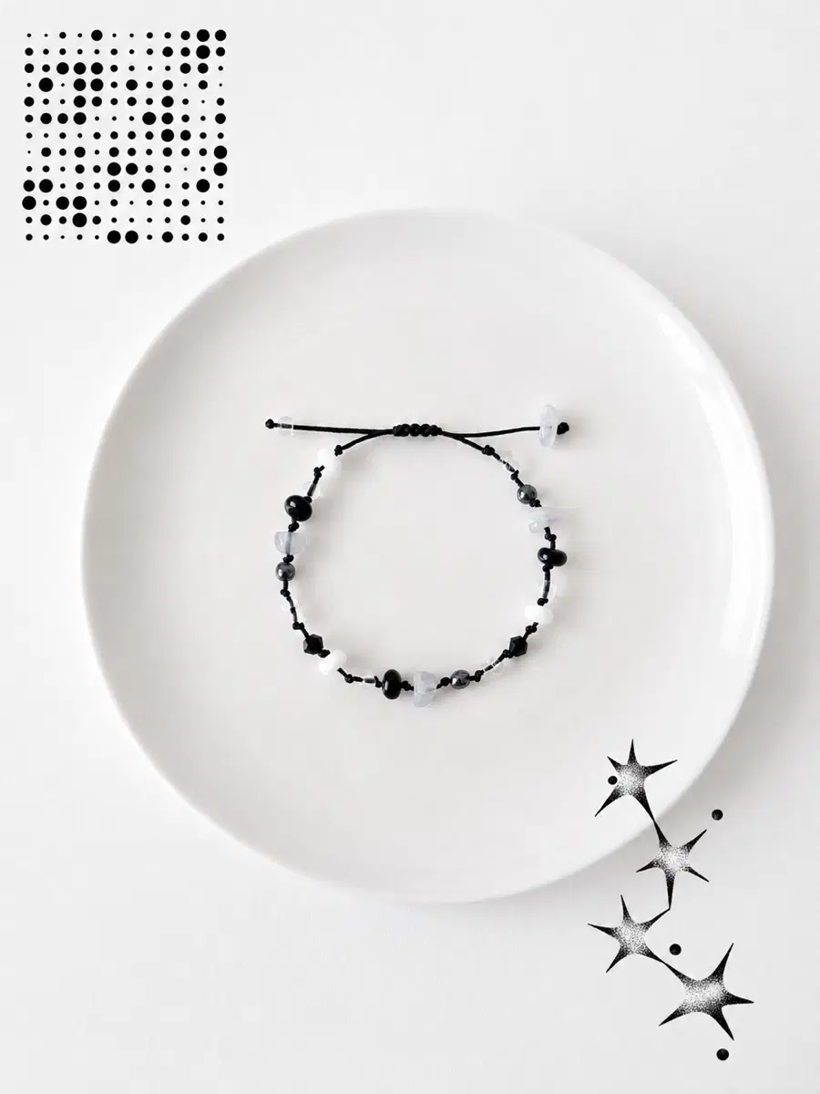 [handmade] 모노크롬 매듭 팔찌