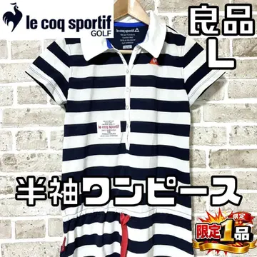 [ 선착순 ] 르꼬끄골프 여성용 반팔 원피스 L 보더