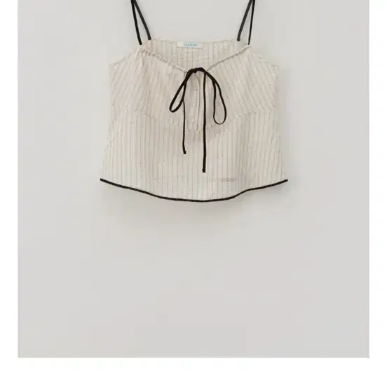 타낫 Ribbon sheer sleeveless top (beige)