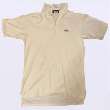 오늘만 500엔 할인합니다 LACOSTE 피케 셔츠 아이보리