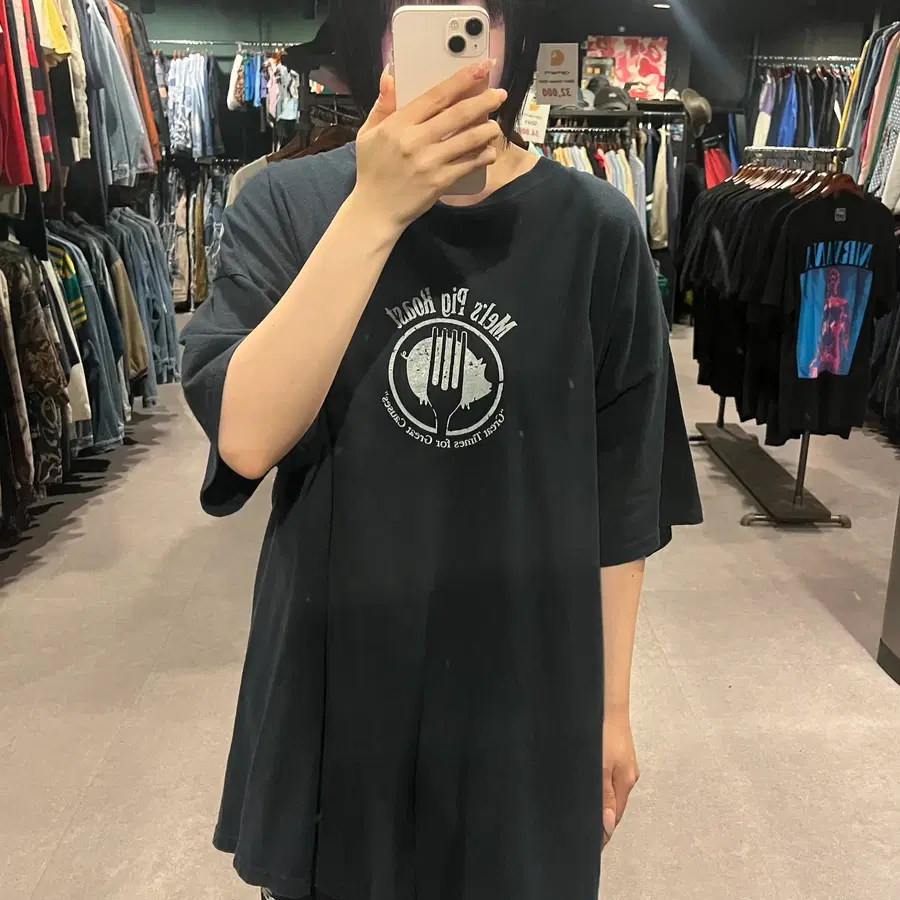 (832) VTG 빈티지 레터링 프린팅 반팔 티셔츠