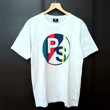 PS Paul Smith 크루넥 반팔 T셔츠 멀티 컬러 로고 화이트