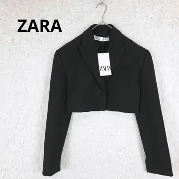 [택 포함 새상품] ZARA 크롭 테일러드 자켓 블랙 XS