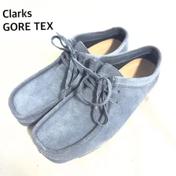 Clarks 블루 그레이 스웨이드 신발 GORE-TEX