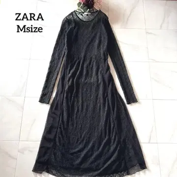 NO.3-376 ZARA Msize 전체 레이스 롱 원피스 블랙