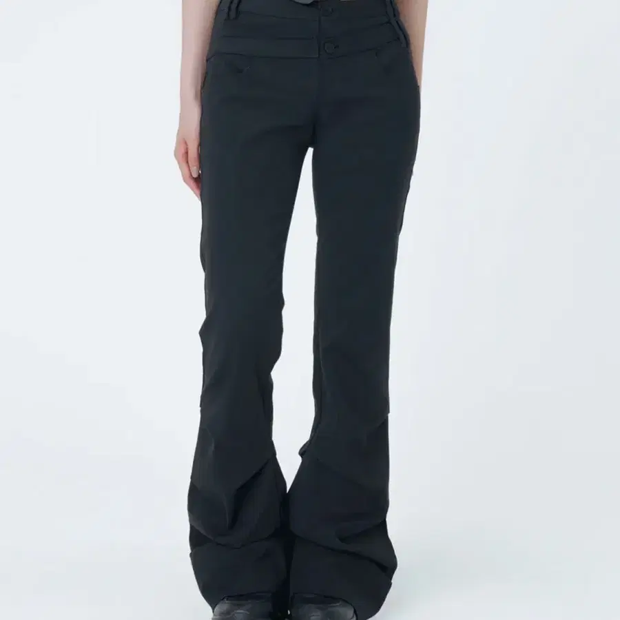 [미세키서울] Two line layered folding pants