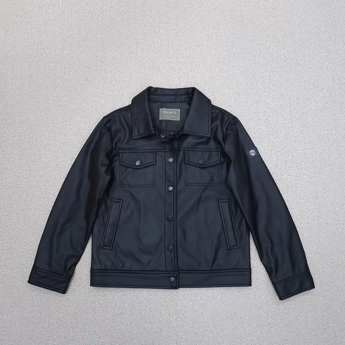 (130)PERIMITZ 아동 키즈 레더 자켓 블랙 봄 가을 H5W4310