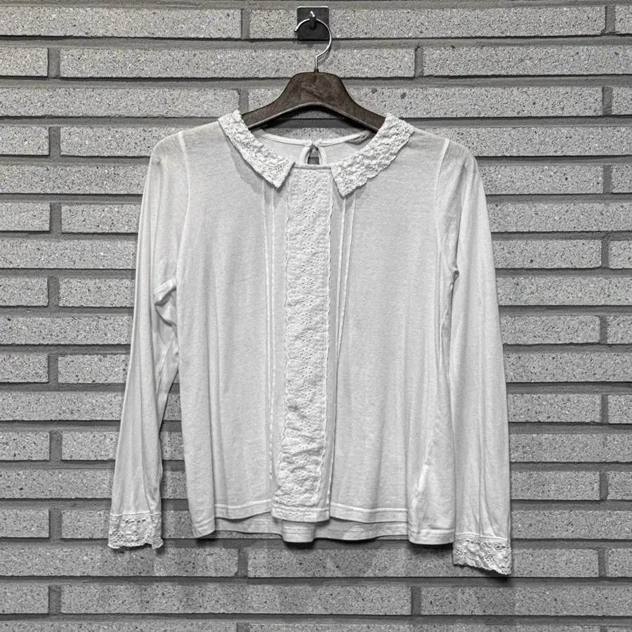 JPN VINTAGE 블라우스 셔링 디테일 화이트