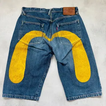 EVISU 에비수 시오타니 브라더스 다이코쿠 하프 데님 팬츠 34