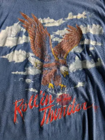 80s Harley-Davidson 이글 빈티지 T셔츠 XL