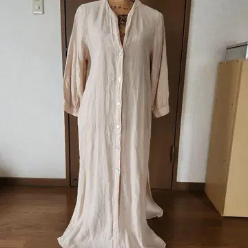 [가격 인하] ZARA 베이지 린넨 소재 롱 셔츠 겉옷