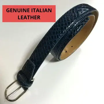 GENUINE ITALIAN LEATHER 악어 엠보 가죽 벨트
