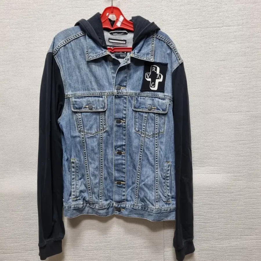 z264 청 후드 자켓
