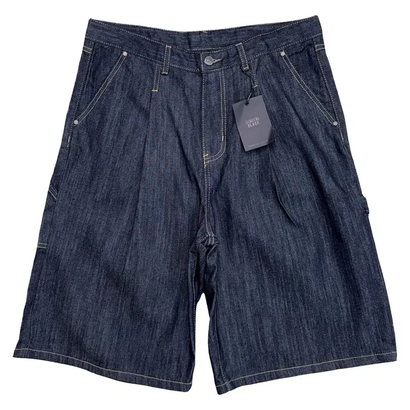 새상품 DIMITRI BLACK 버뮤다 데님 팬츠 인디고 (34)