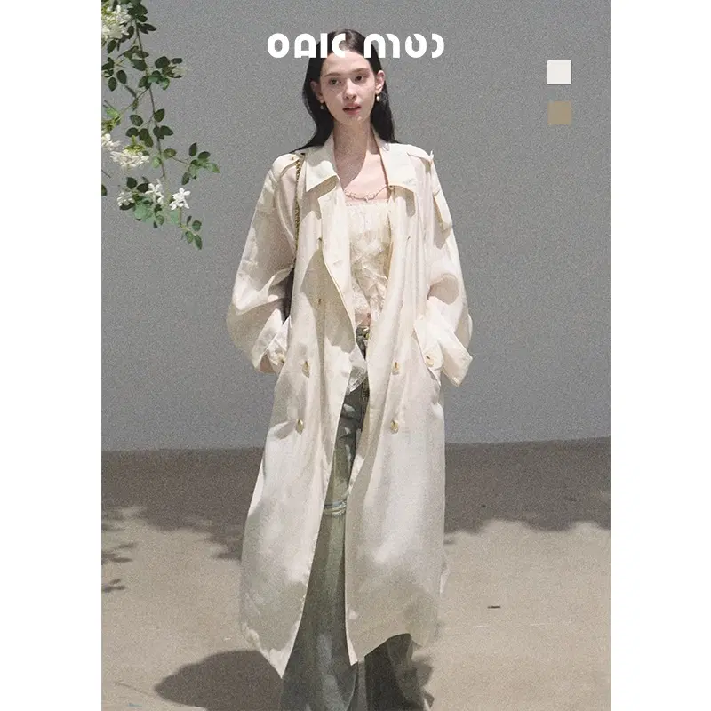 OAKMOO 오크무 리오셀 여름 자외선 차단 방풍 트렌치코트