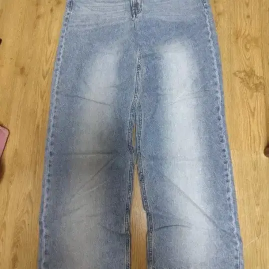 SATUR 데님 와이드 팬츠 연청XL