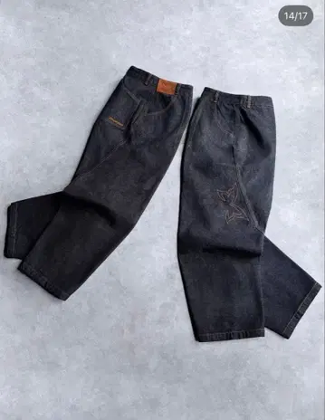 MERTRA 자수 로고 데님 팬츠 indigo/gold 28