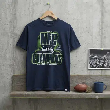 2013 빈티지 반팔 티셔츠 네이비 NFC 미식축구 시호크스