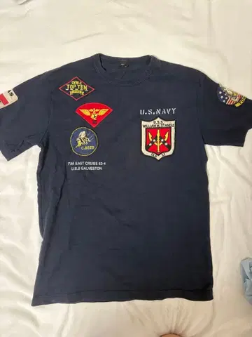 AVIREX U.S. NAVY 밀리터리 와펜 티셔츠