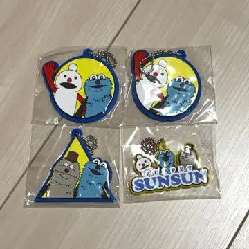 퍼펫 순순 캡슐 러버 키링 4개 세트