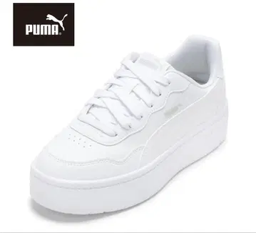 PUMA 푸마 코트 래리 스카이 통굽 스니커즈 23.5cm 화이트