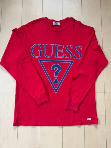 GUESS 게스 빅 로고 롱 T 빨간색
