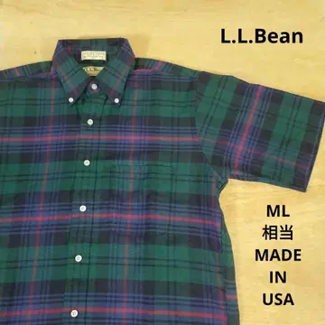 ~90s USA제 LLBean 엘엘빈 타탄 체크 반팔 셔츠